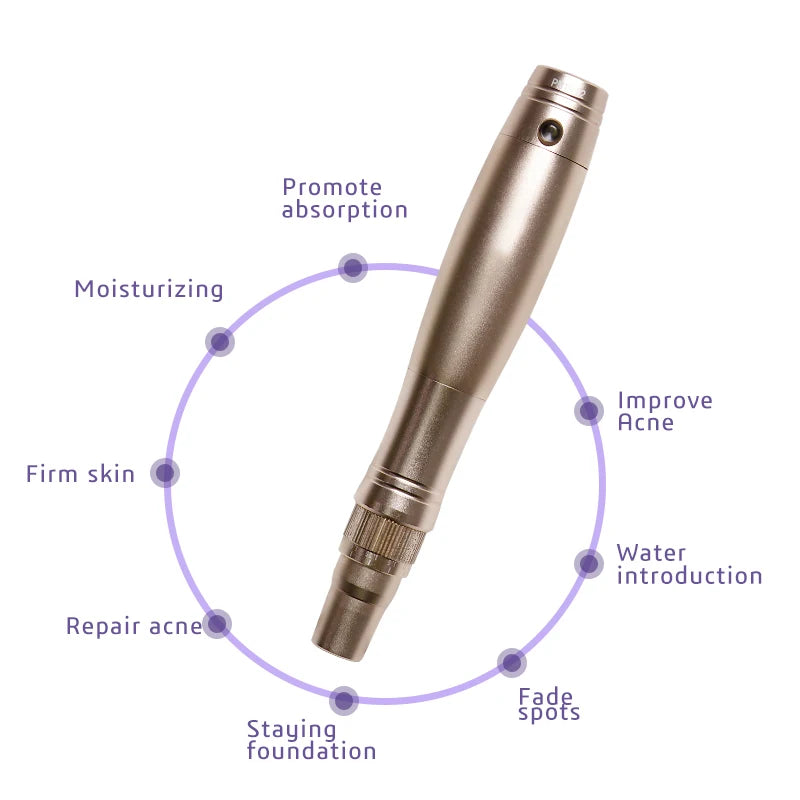 Stylo Derma Sans Fil – Microneedling & Soin de la Peau